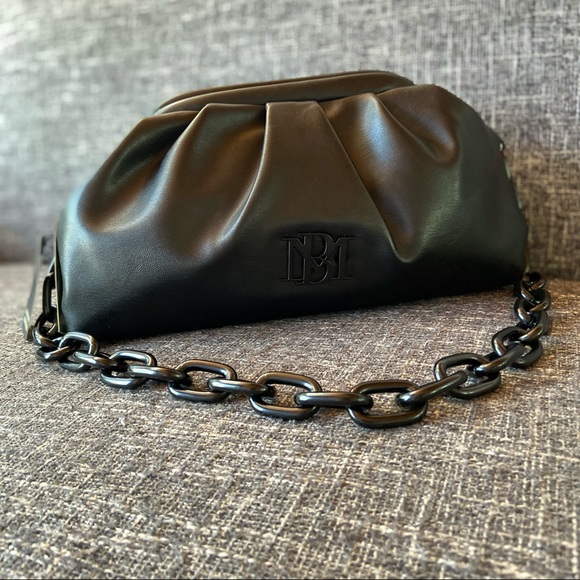 New badgley mischka black shoulder chain bag - Picture 9 of 10